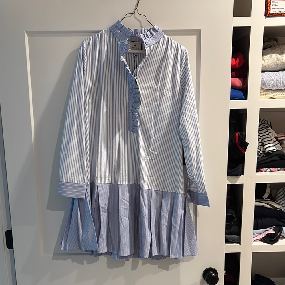 Tuckernuck Light Blue Striped Men's Shirt